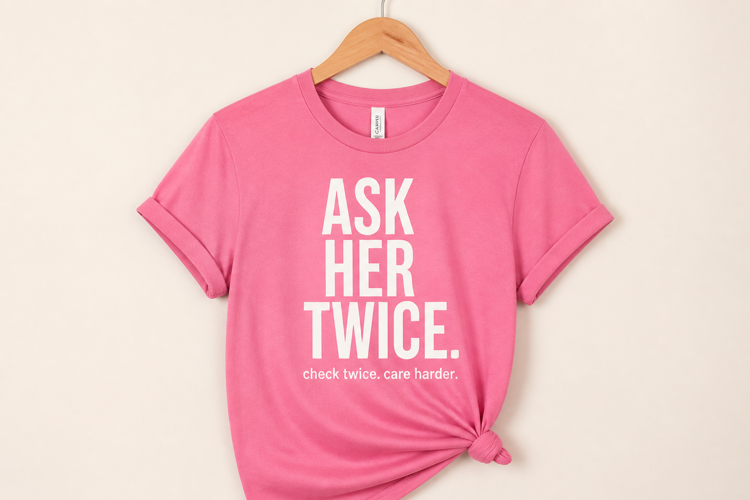 Protest pink ASK HER TWICE t-shirt